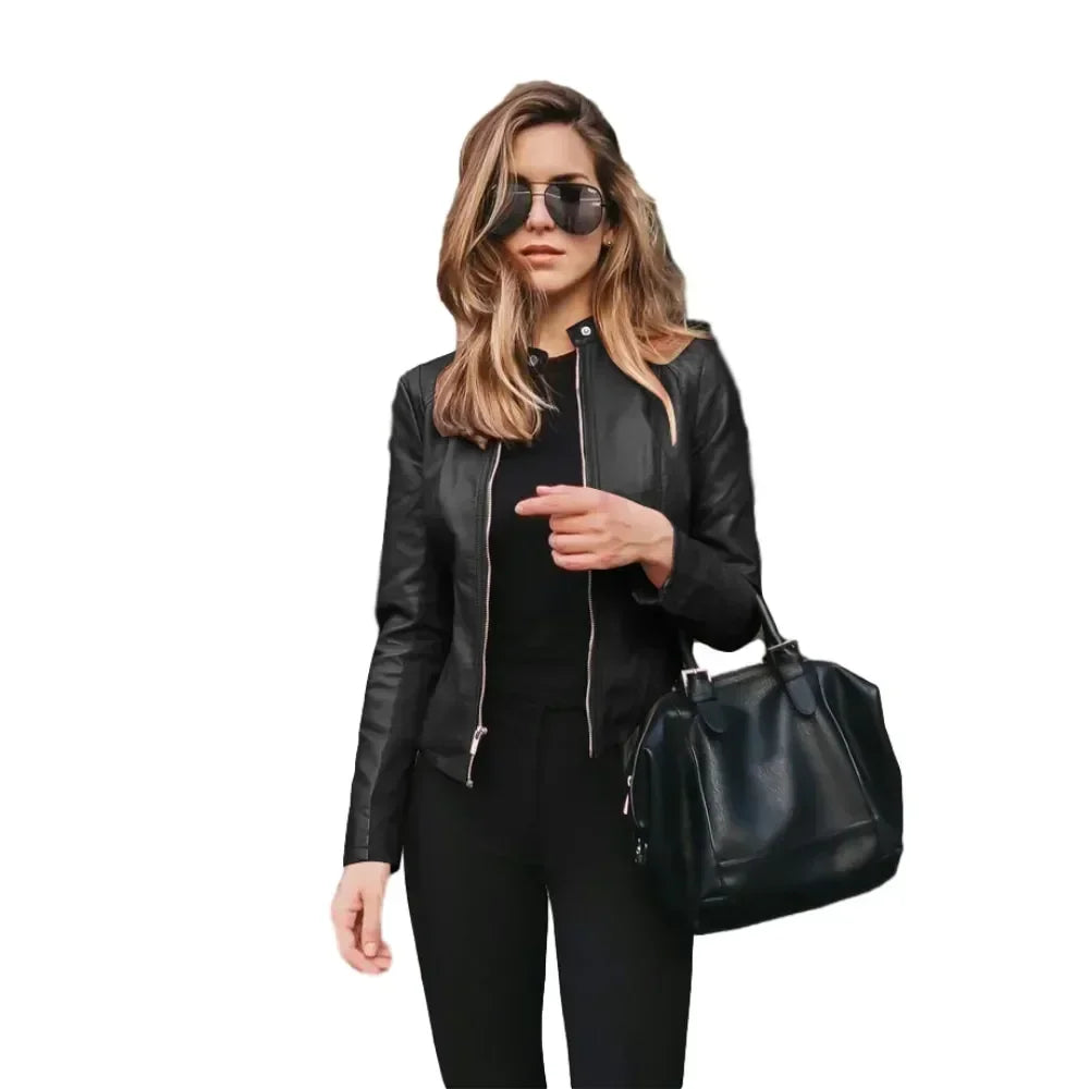 Allukasa Women's Office Lady Rivet Jacket – Chic and Sophisticated Outerwear for All Seasons