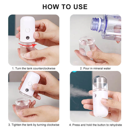 SALORIE Rechargeable Face Steamer & Facial Sprayer – Moisturizing Skin Care Device