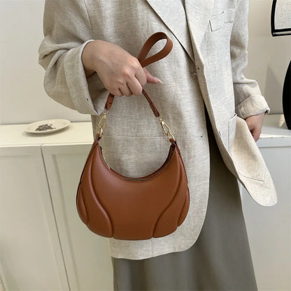 Retro Solid Color Shoulder Bag