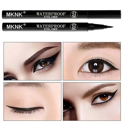 Waterproof Matte Black Liquid Eyeliner - Long-Lasting &amp; Quick Dry