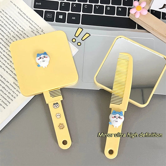 Portable Cute Cartoon Comb Mirror