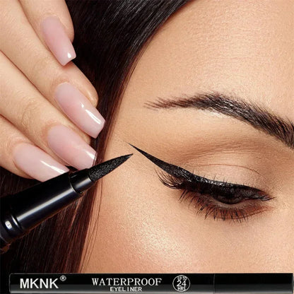 Waterproof Matte Black Liquid Eyeliner - Long-Lasting &amp; Quick Dry