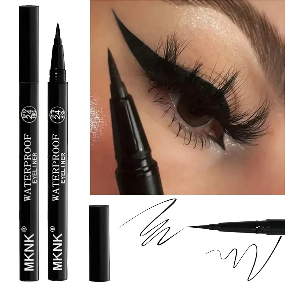 Waterproof Matte Black Liquid Eyeliner - Long-Lasting &amp; Quick Dry