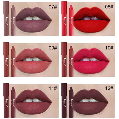 Waterproof Matte Lipstick – Long-Lasting & Waterproof, 12 Colors Available